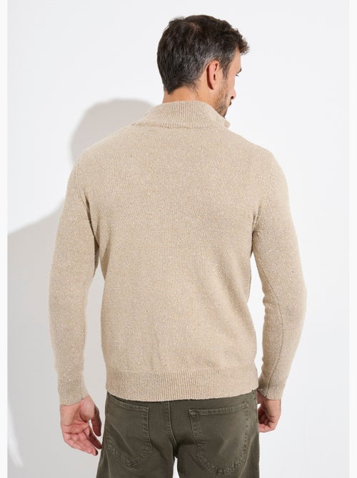 Pull col montant zippé, coupe ajustée - AFIBEL - Kiabi