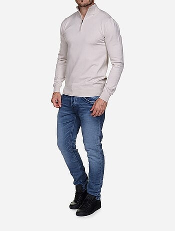 Pull col montant zippé