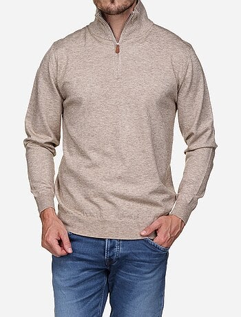 Pull col montant zippé