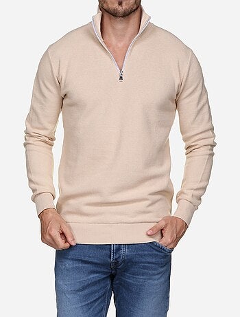 Pull col montant zippé