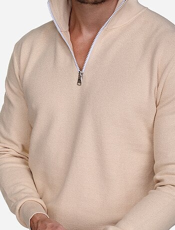 Pull col montant zippé