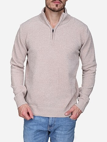 Pull col montant zippé
