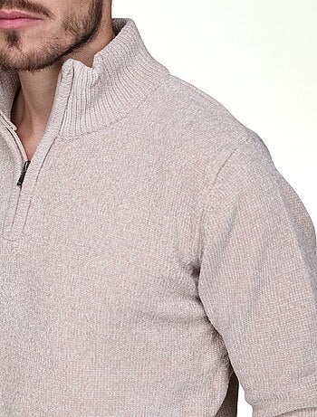 Pull col montant zippé