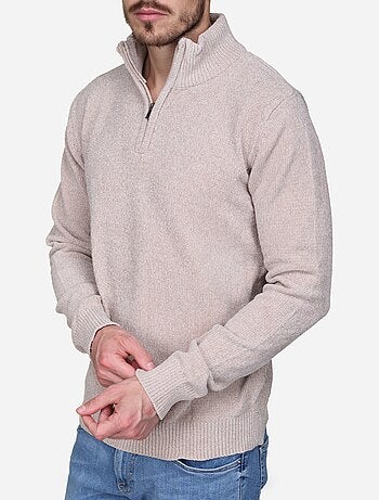Pull col montant zippé