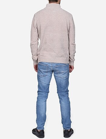 Pull col montant zippé