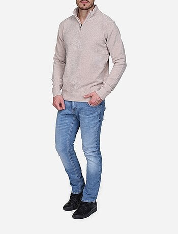 Pull col montant zippé