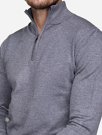 Pull col montant zippé