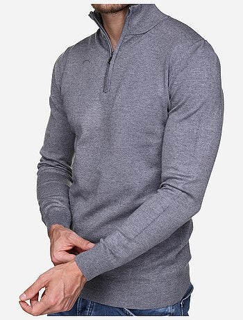 Pull col montant zippé