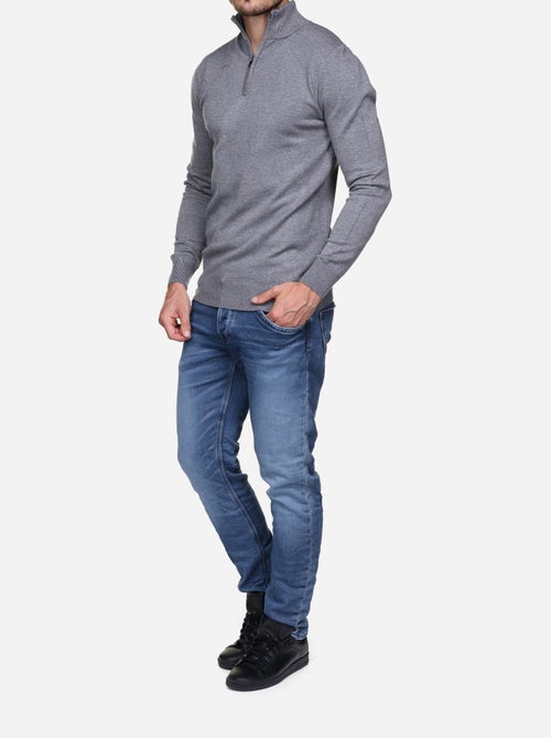 Pull col montant zippé - Kiabi