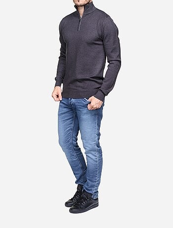 Pull col montant zippé