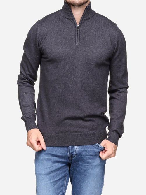 Pull col montant zippé - Kiabi