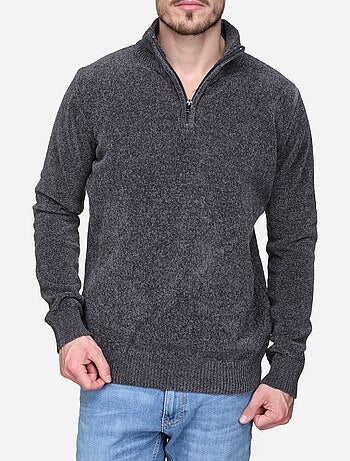 Pull col montant zippé