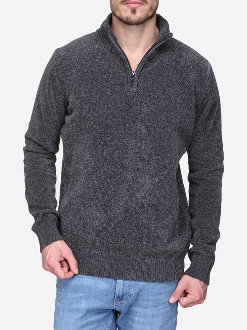 Pull col montant zippé - Kiabi Pull col montant zippé - Kiabi