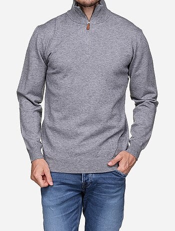 Pull col montant zippé