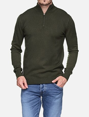 Pull col montant zippé