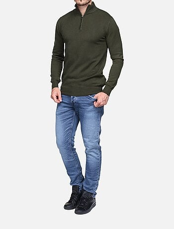 Pull col montant zippé