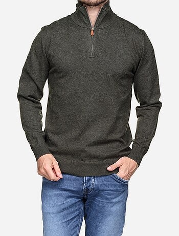 Pull col montant zippé