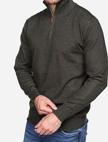 Pull col montant zippé
