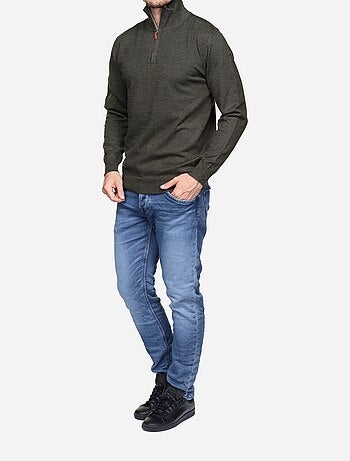Pull col montant zippé