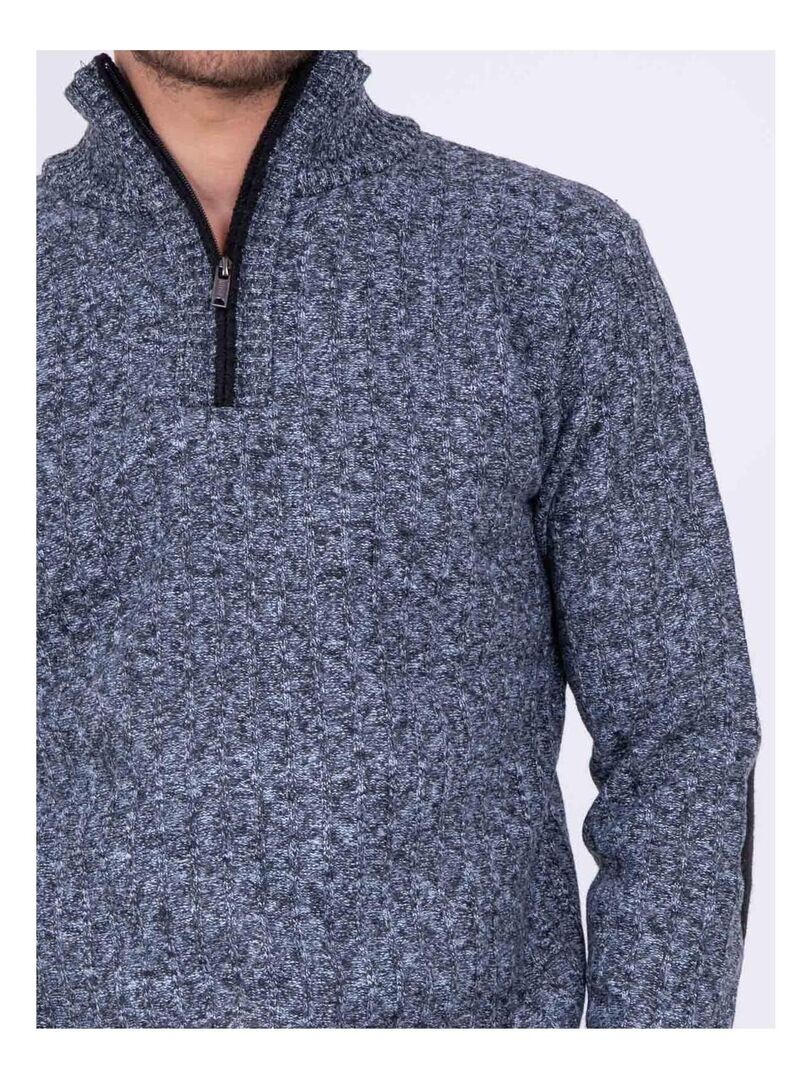Pull col montant zipp?� LADERFI - Gris fonc?� - Kiabi - nu�?�