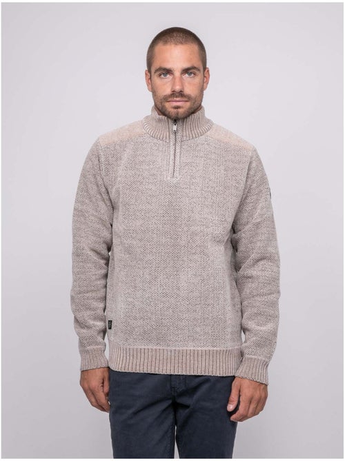 Pull col montant zippé LANGUR - Kiabi