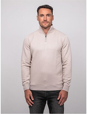 Pull col montant zippé larko