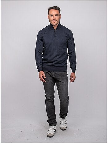 Pull col montant zippé larko