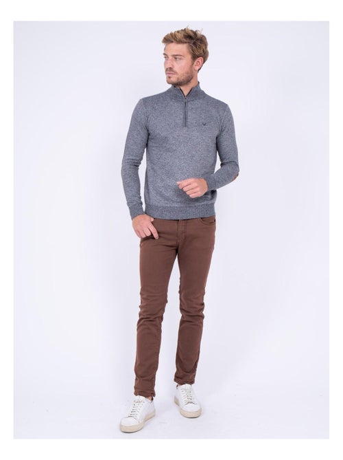 Pull col montant zippé LARKO - Kiabi
