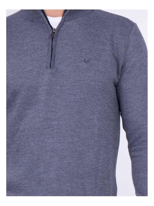 Pull col montant zippé LARKO - Kiabi