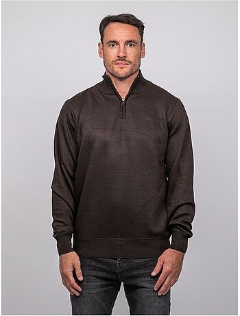 Pull col montant zippé larko