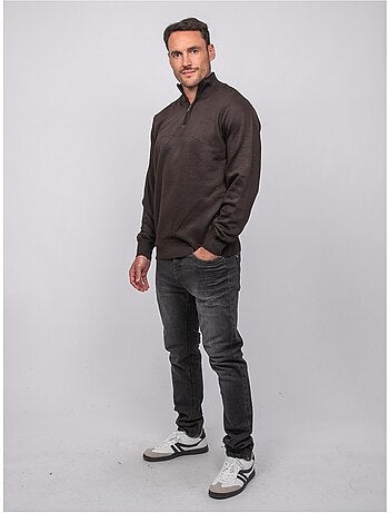 Pull col montant zippé larko