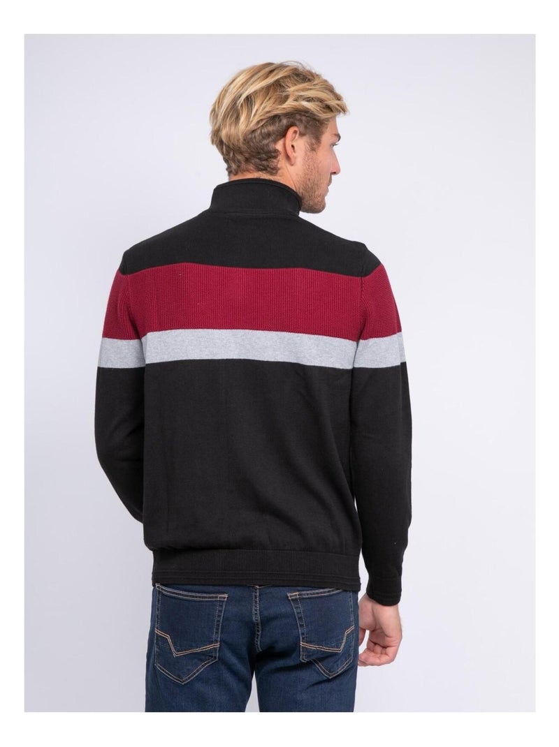 Pull col montant zippé LONYX Noir - Kiabi