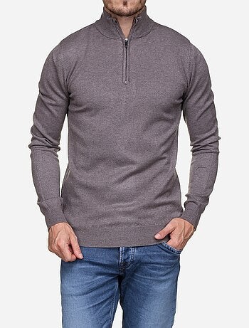Pull col montant zippé