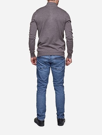 Pull col montant zippé