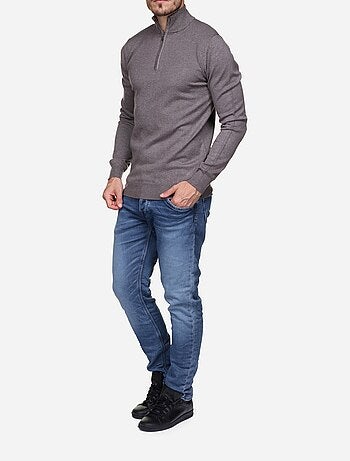 Pull col montant zippé