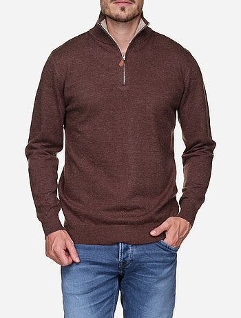 Pull col montant zippé