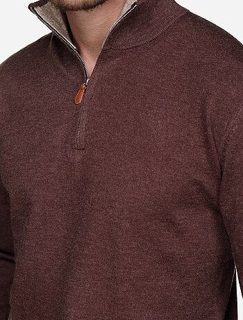 Pull col montant zippé