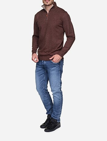 Pull col montant zippé