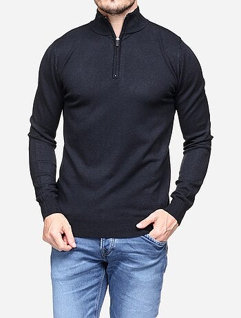 Pull col montant zippé