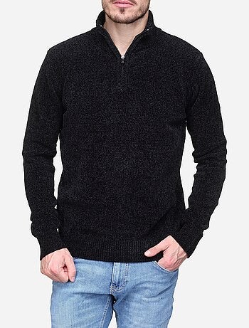 Pull col montant zippé