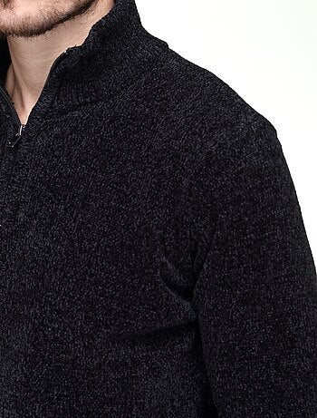 Pull col montant zippé