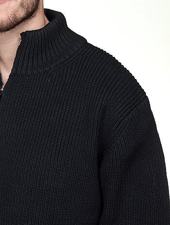 Pull col montant zippé