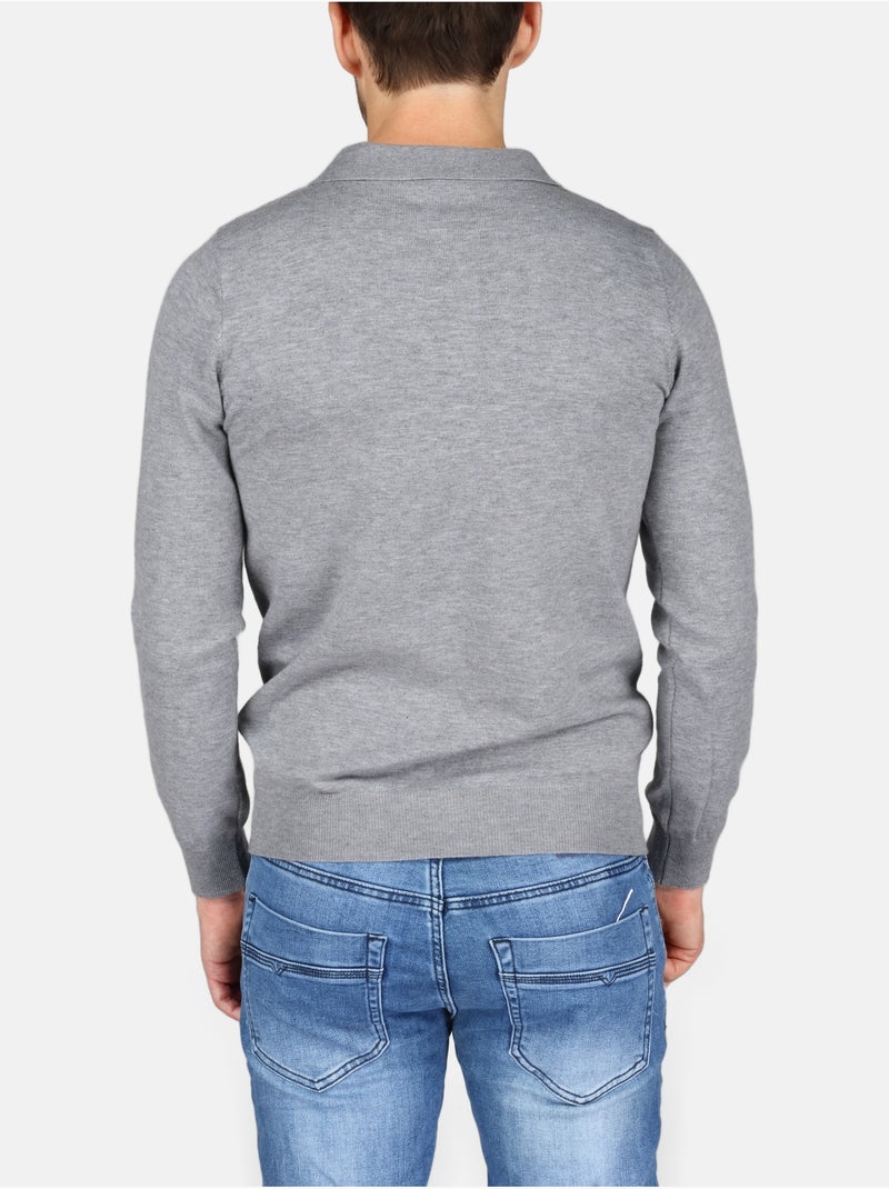 Pull col polo - Kenzarro Gris clair - Kiabi