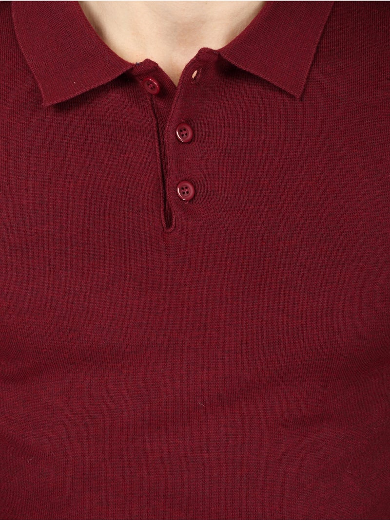 Pull col polo - Kenzarro Rouge - Kiabi
