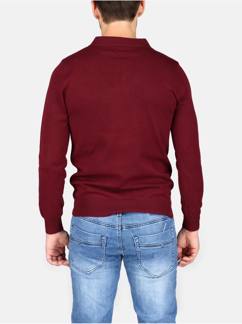 Pull col polo - Kenzarro Rouge - Kiabi