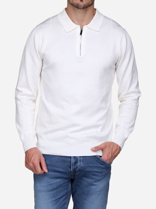 Pull col polo à zip - Frilivin - Kiabi
