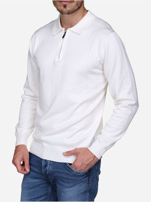 Pull col polo à zip - Frilivin - Kiabi