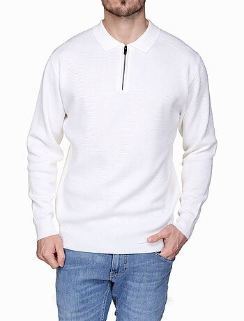 Pull col polo à zip - Frilivin