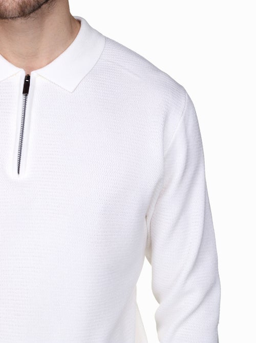 Pull col polo à zip - Frilivin - Kiabi
