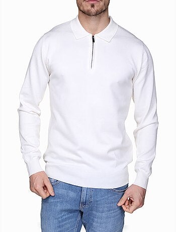 Pull col polo à zip - Frilivin